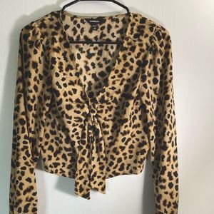 Express Leopard Print Blouse